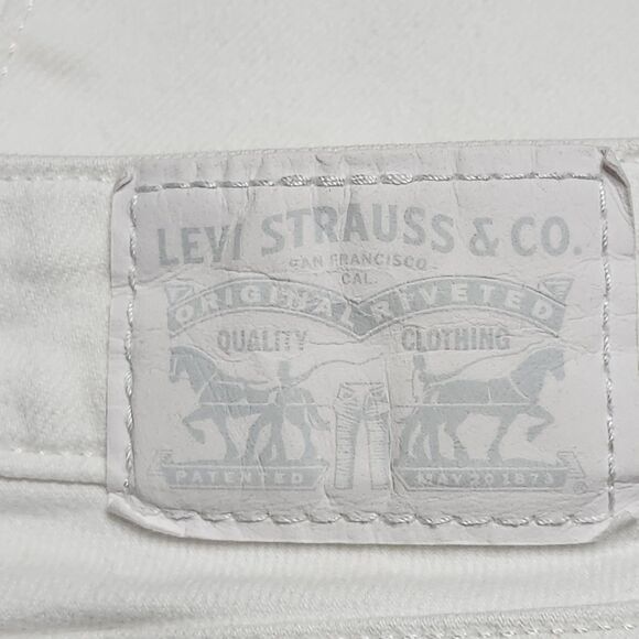 Levis 711 Skinny Jeans Womens 30x30 White Stretch Denim Mid Rise Slim Fit Pants - Picture 16 of 16